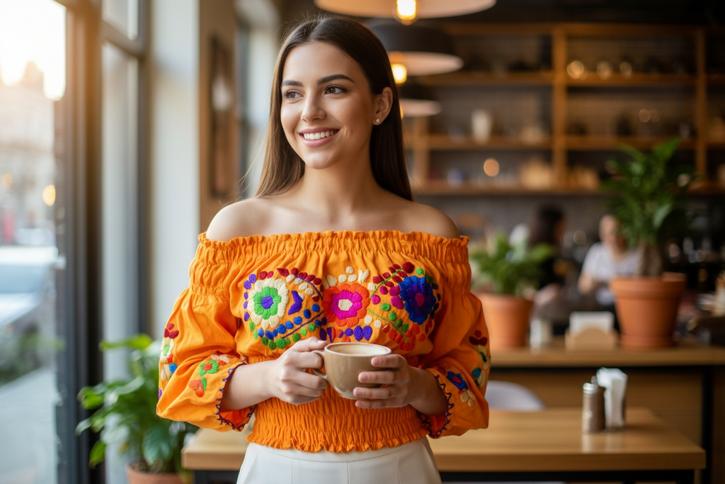 Blusa artesanal para mujer con bordado a mano | Chiapas – NAWI